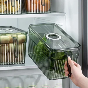Refrigerator Organizer Bin,Kitchen Stackable Storage Box