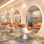 Barber Shop Single-Sided Hairdressing Dressing Table Hair Salon Hair Cutting Mirror